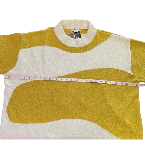 NWT Ava & Viv Sweater Women's Plus Size 2X Lime Swirl Knit Pullover Cozy New - Picture 11 of 14